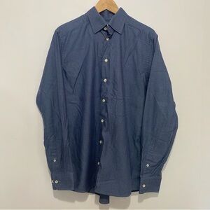 Eton Navy Patterned Casual Shirt